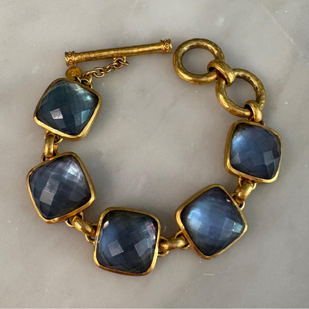 Julie Vos 5 Stone Bracelet in Blue